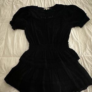 LoveShackFancy Black Mini Dress